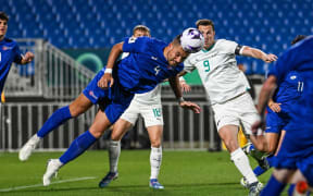 Harry Chote of Samoa.
New Zealand All Whites v Samoa, FIFA World Cup 2026 Oceania Qualifier football match at Go Media Stadium, Auckland, New Zealand on Monday 18 2024. © Photo: Andrew Cornaga / Photosport
