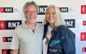 Peter Gordon with RNZ host Susana Lei’ataua