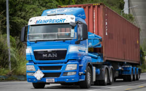 Containers being unloaded at Lyttelton Port