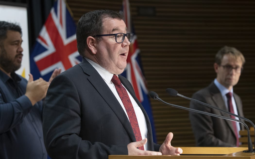 POOL -  Deputy Prime Minister Grant Robertson during the Covid-19 response and vaccine update with Director General of Health Dr Ashley Bloomfield at Parliament, Wellington.  24 August, 2021  NZ Herald photograph by Mark Mitchell