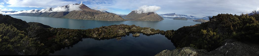 Kennedy Warne's favourite view in 2015 Arethusa Pool, on Mou Waho Island, Lake Wanaka