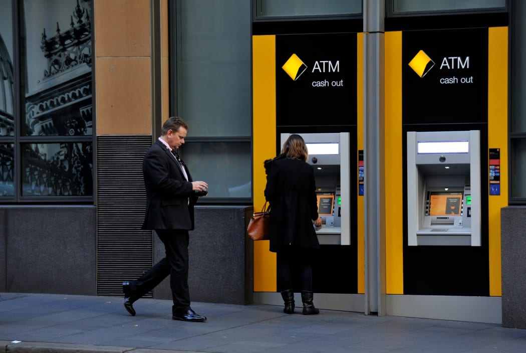 Commonwealth Bank (CBA) signage and ATM, Sydney, 2014.