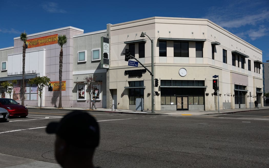 A recently closed Starbucks in Los Angeles in October.