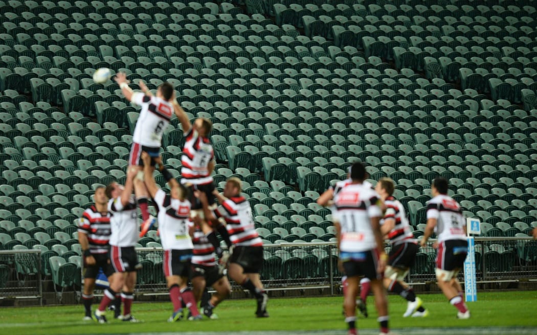 Empty seats at the ITM Cup provincial rugby match. Harbour v Counties, North Harbour Stadium, Auckland. New Zealand. Thursday 22 August 2013.