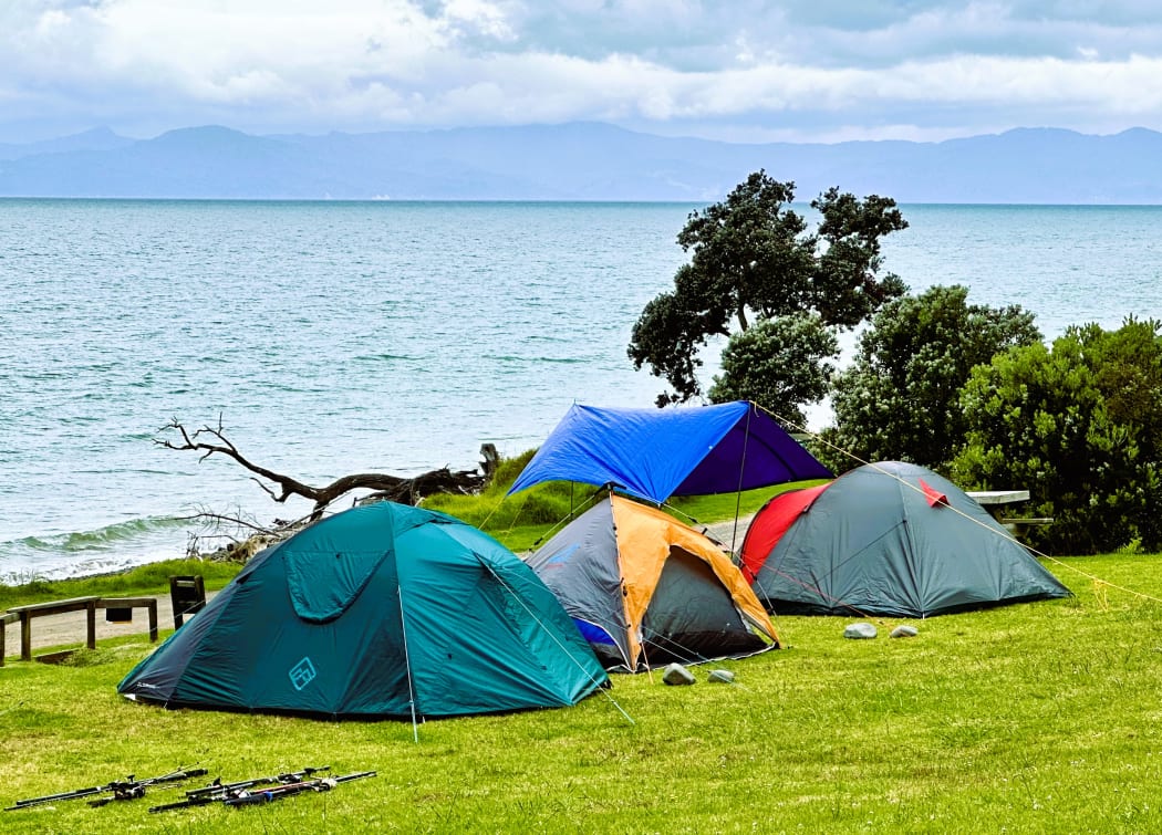Camping tents.