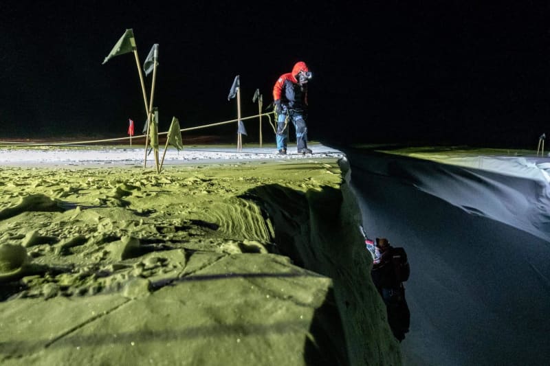 Winter crevasse training down at Scott Base.