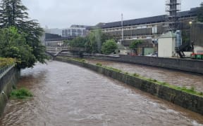 Water of Leith near Forsyth Barr Stadium in Dunedin.