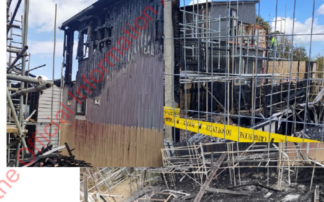Fire damage at the Manukau development, from the FENZ case study.