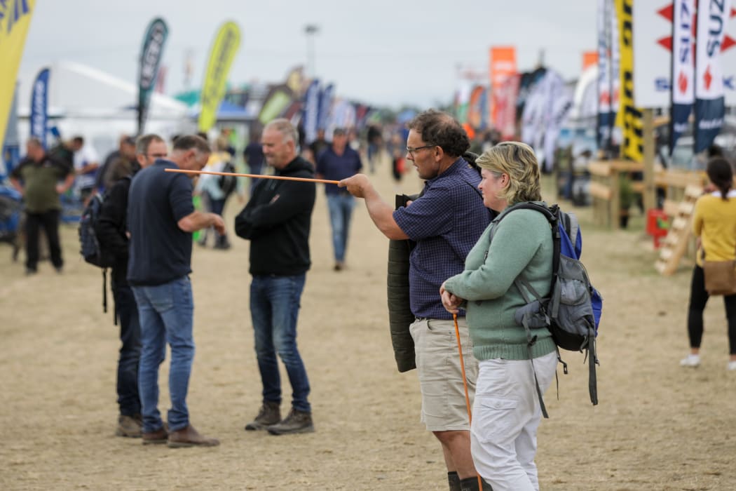 People attend the South Island Agricultural Field Days.