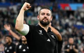 Dane Coles after winning the Quarter Final match Ireland v New Zealand All Blacks at the Rugby World Cup France 2023. Stade de France, Saint-Denis, France on Saturday 14 October 2023. Photo credit: Andrew Cornaga / www.photosport.nz