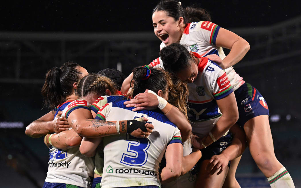 Tyra Wetere of the Warriors scores a try. Canterbury Bankstown Bulldogs v NZ Warriors, round 6 of the 2025 NRL Telstra Women’s Premiership.