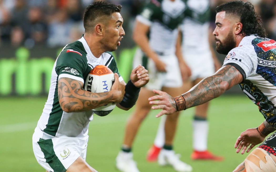 Corey Harawira-Naera (left) playing for Maori All Stars last month