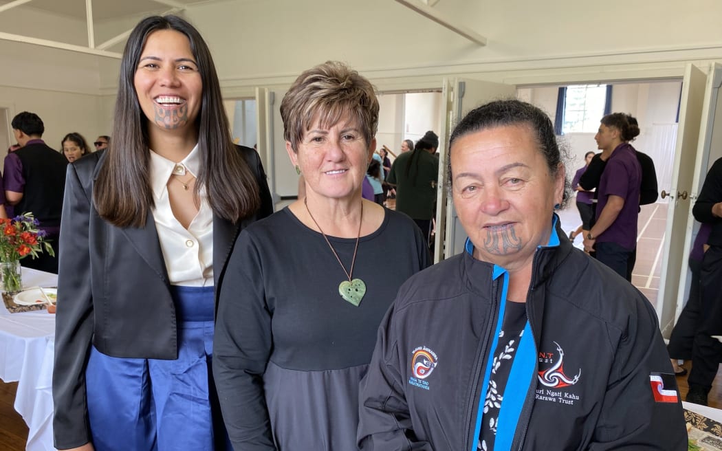 FNDC Ngā Tai o Tokerau Māori Ward councillors (from left) Arohanui Allen, Deputy Mayor Chicky Rudkin and Hilda Halkyard-Harawira.