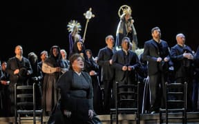 A scene from Cavalleria Rusticana at the Met