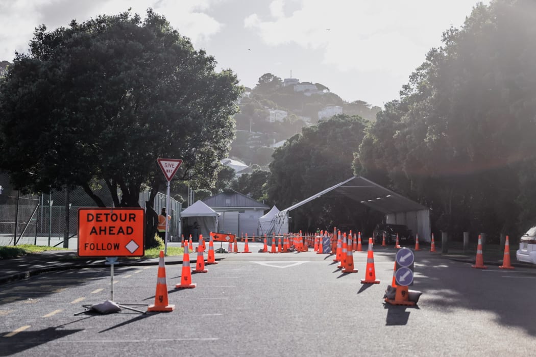 Covid-19 testing centre at Hataitai, Wellington.