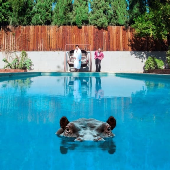 Cover art for Sparks' latest album Hippopotamus.