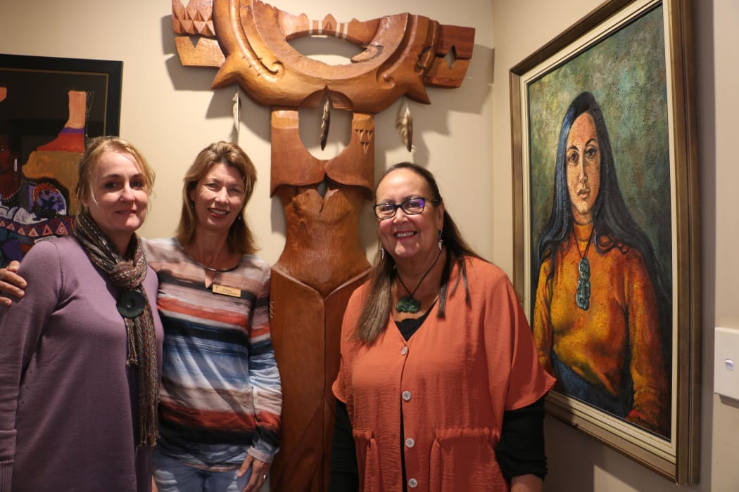 Susan Brown, Claire Gower-James and June Grant at her home in Rotorua.