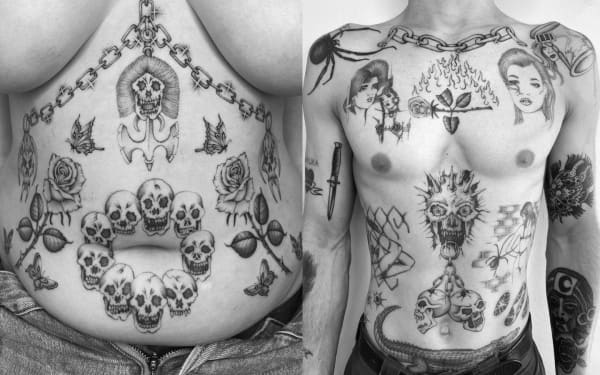 Work by tattoo artist Stefan ‘Spider Sinclair.