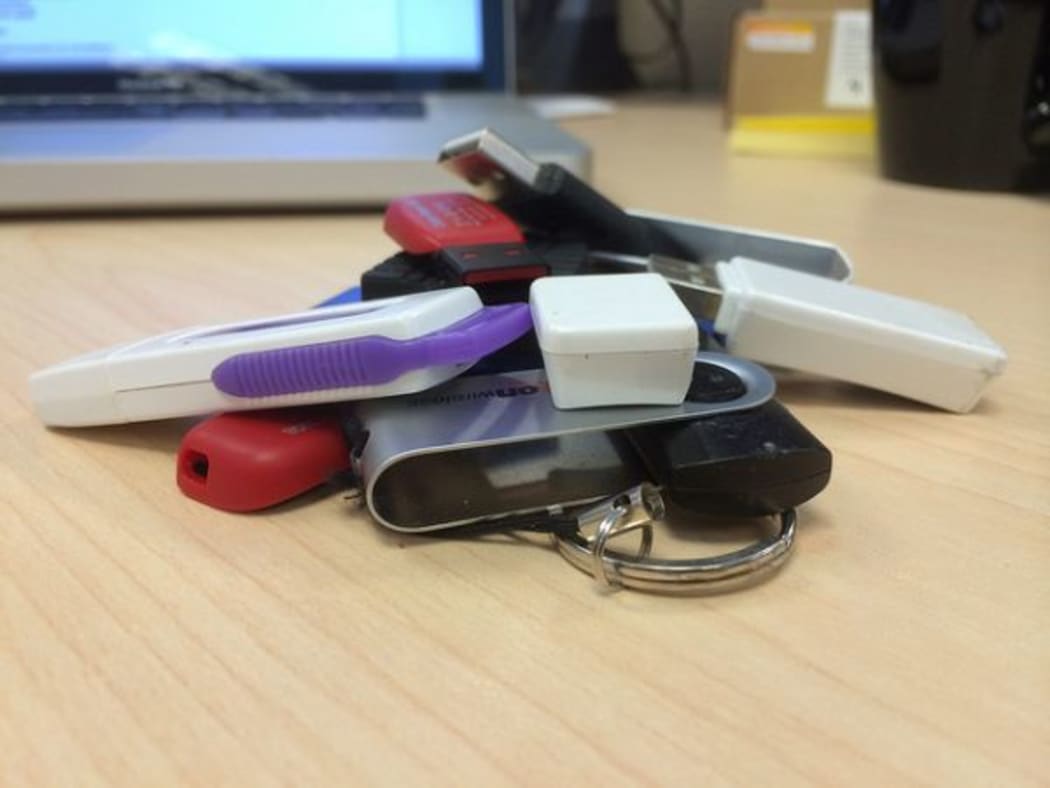 Stack of USB Thumb Drives