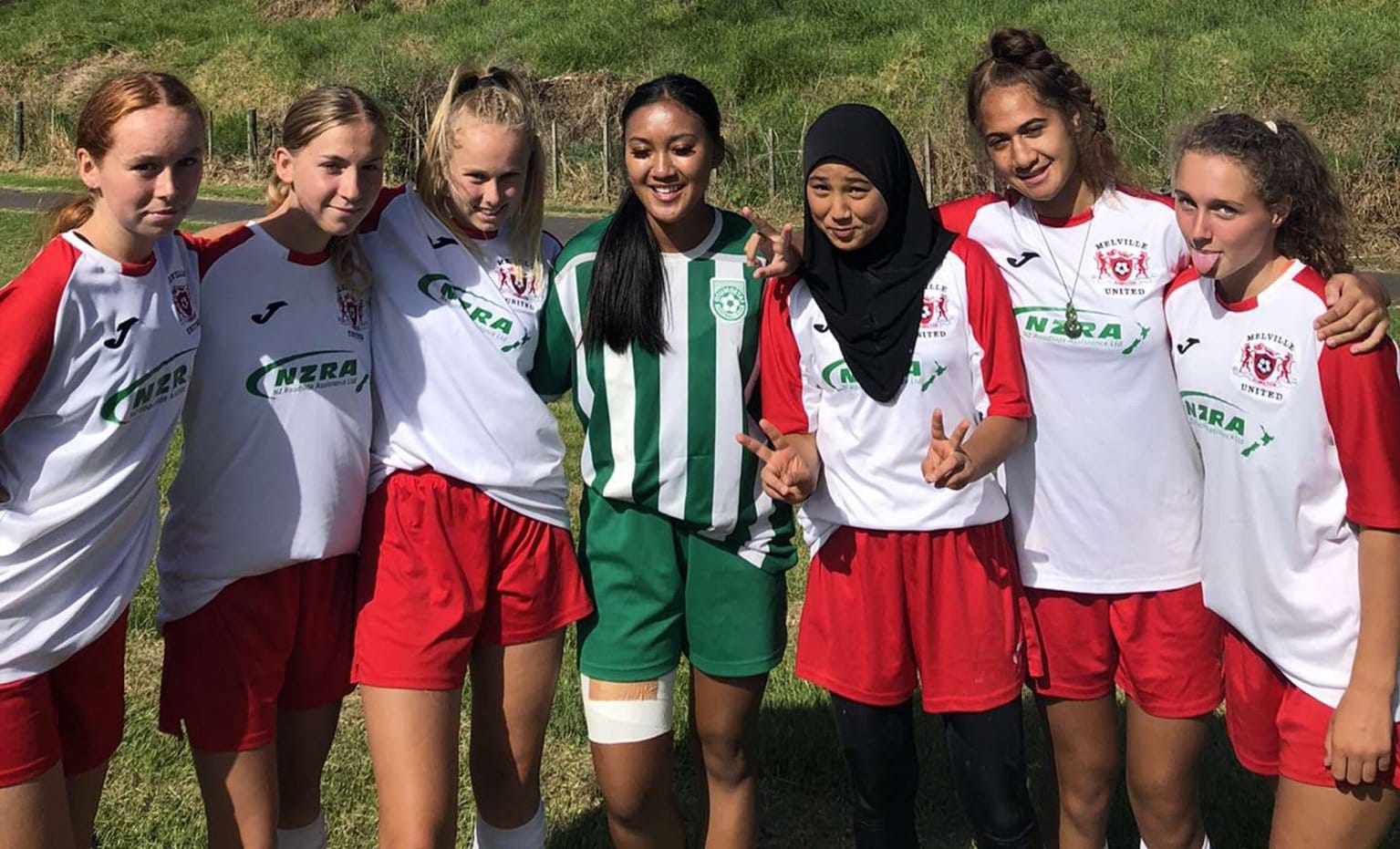 Fatima Hussaini and her Melville United teammates.