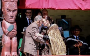 Hongi for PM Jacinda Ardern at Crown apology to Ngāti Maniapoto