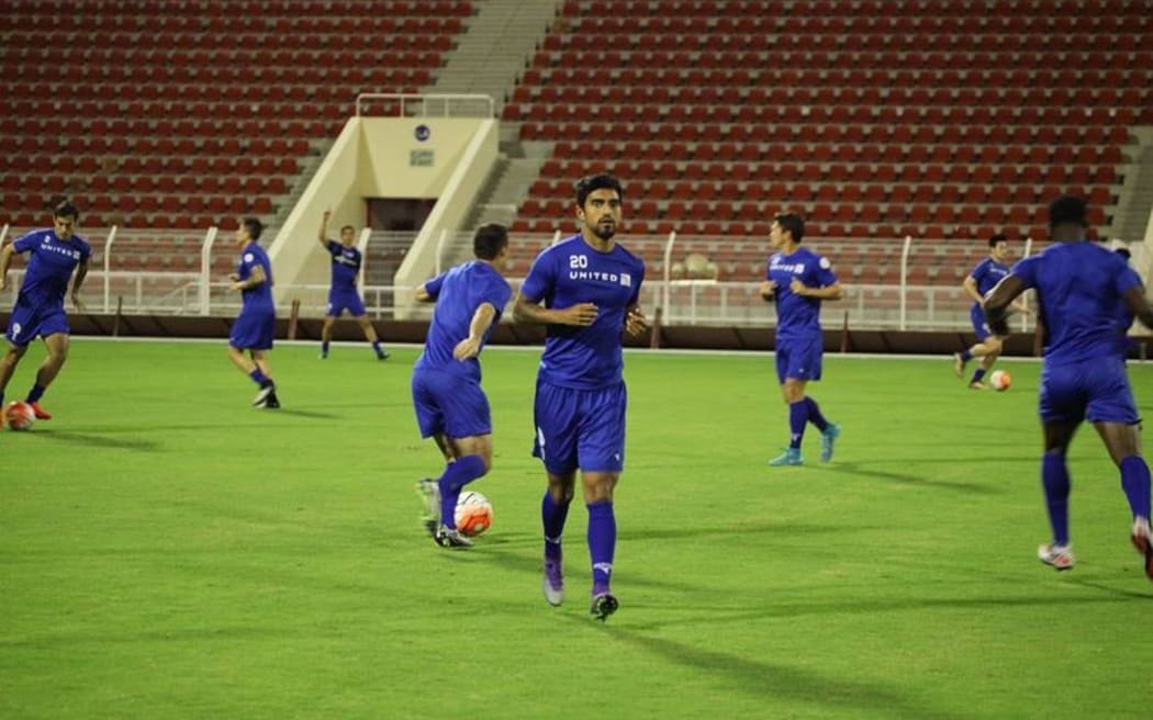 The Matao squad training in Muscat before their final World Cup qualifying match against Oman.