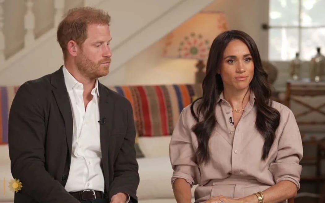 Prince Harry and Meghan Markle in an interview with CBS News Sunday Morning.