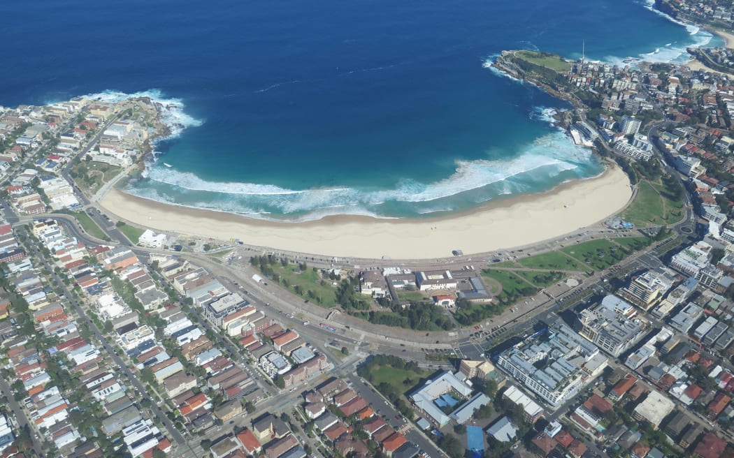 An empty Bondi Beach during Covid-19.