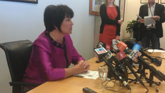 Education Minister Hekia Parata announces the backdown