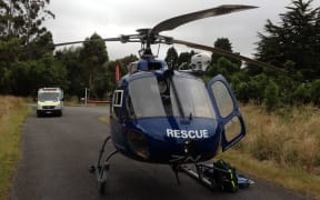 The man was flown to Wellington Hospital by rescue helicopter.