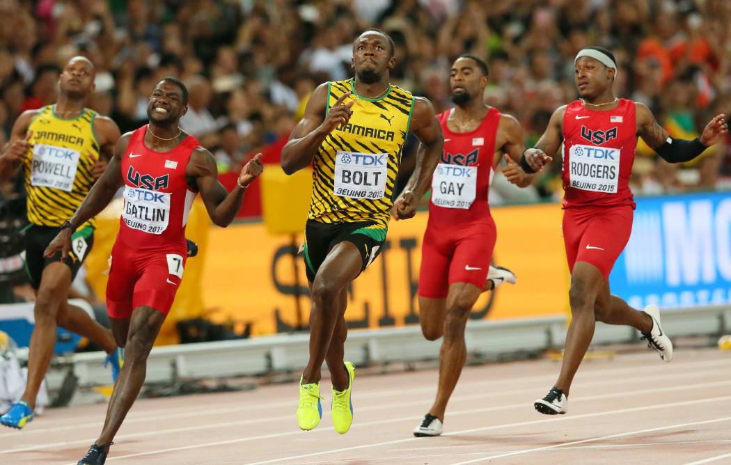 Usain Bolt wins World 100m title Beijing 2015.