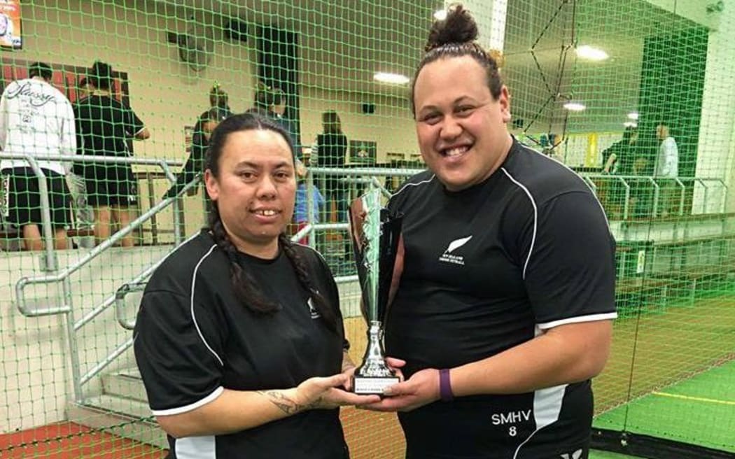 Former NZ Men's netball assistant coach Tania Anderson (left) & co-coach Sarah Michelle Hansen-Vaeau (right)