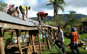 Rebulding in Fiji after Cyclone Winston.