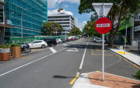 Harington St in Tauranga's CBD became one-way in March which has caused issues for business owners.