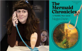 An image of Megan Dunn and her book cover.