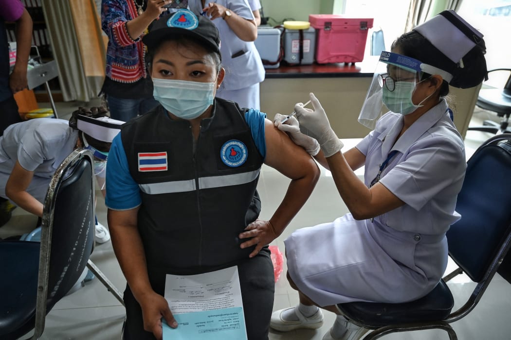Thailand's health system is concentrating Covid-19 vaccine efforts near the border with Myanmar, as they fear an influx of refugees from the country.