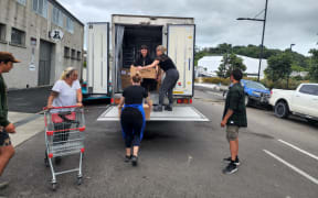 Transporting produce from Leaderbrand to Supergrans following Cyclone Gabrielle.