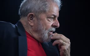 Brazil's former president Luiz Inacio Lula da Silva gestures during an interview in Sao Paulo, Brazil.