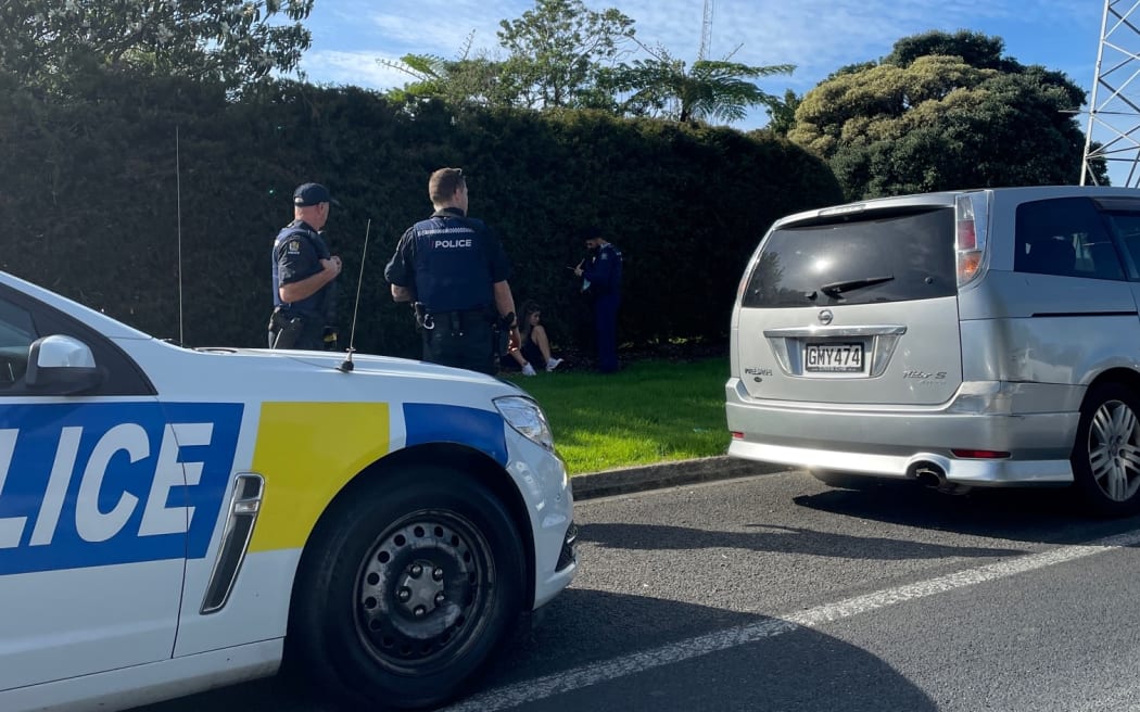 Two young people have been arrested after fleeing police on Auckland motorway in a silver car.