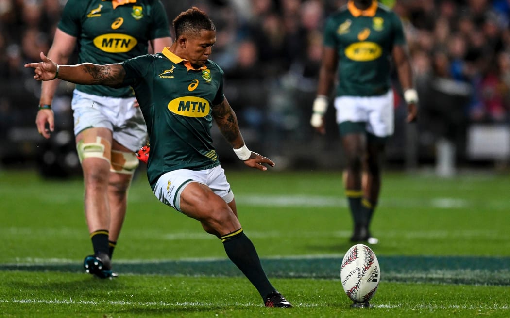 Elton Jantjies missed a late penalty which could have given the Springboks victory.