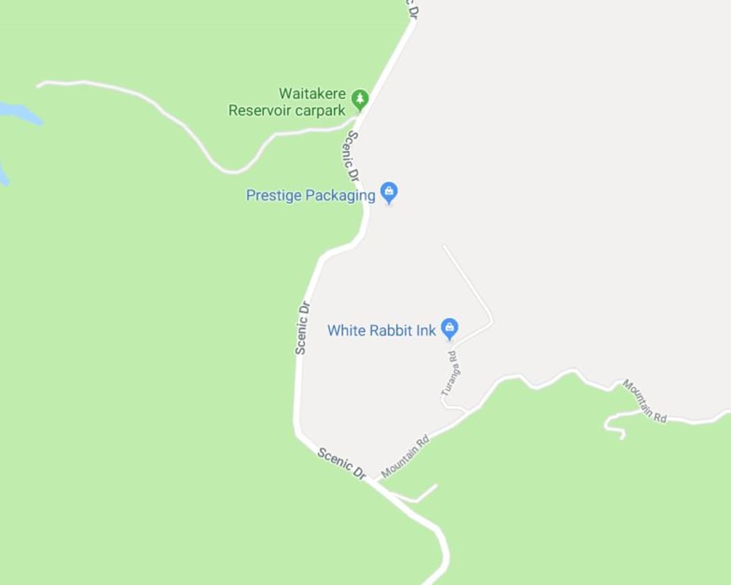 A map of the area where police are searching for Grace Millane.