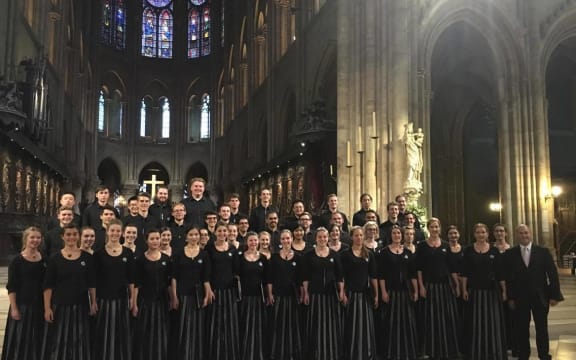 New Zealand Youth Choir perform at Notre-Dame Cathedral in 2016
