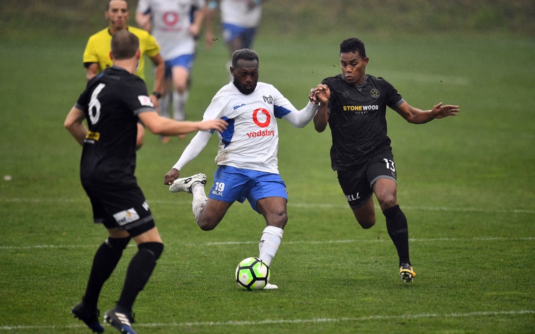 Lautoka's Benjamin Totori missed a big chance in the first half.