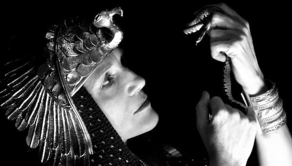 Harriet Walter as Cleopatra in the Royal Shakespeare Company's 2006 production of Antony and Cleopatra.