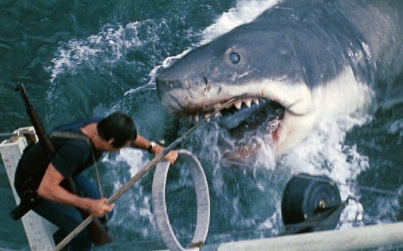 A scene from Jaws (1975).