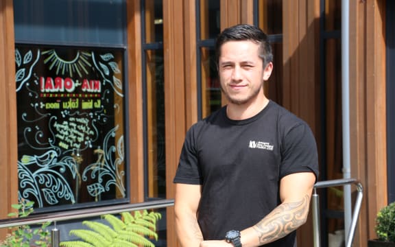 The glass interior lists the recent achievements of Ngai Tuhoe.