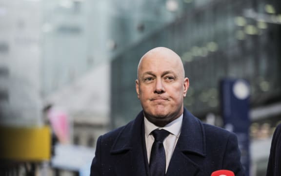 Christopher Luxon speaking on Queen St shooting