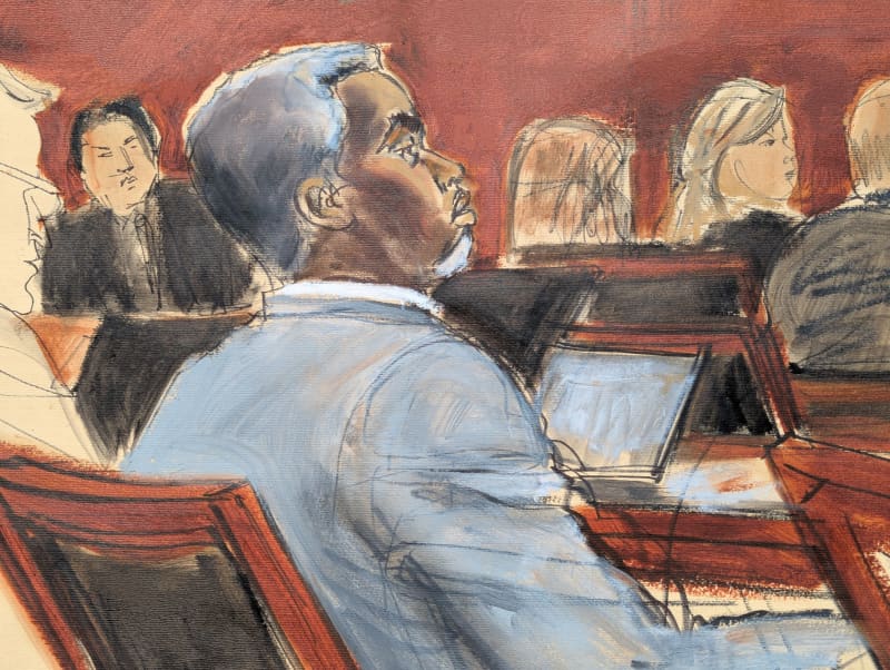Sean 'Diddy' Combs listens during opening statements on the first day of trial in Manhattan federal court on 12 May, 2025, in New York.