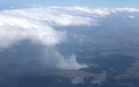 Richard Corney posted this image of the Hawke's Bay fire today to social media.