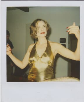 A Polaroid from the 1999 video shoot for the single 'Melusine'.